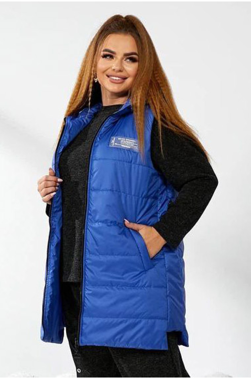 Жилетка женская синего  цвета 17172 210526