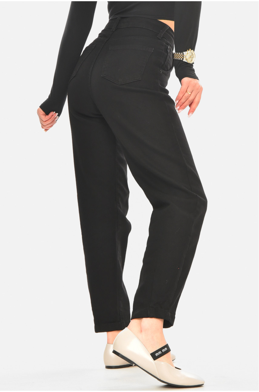 Джинсы женские однотонные черного цвета 001228 210530