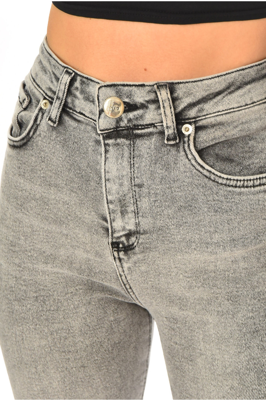 Джинсы женские однотонные серого цвета 000589 210536