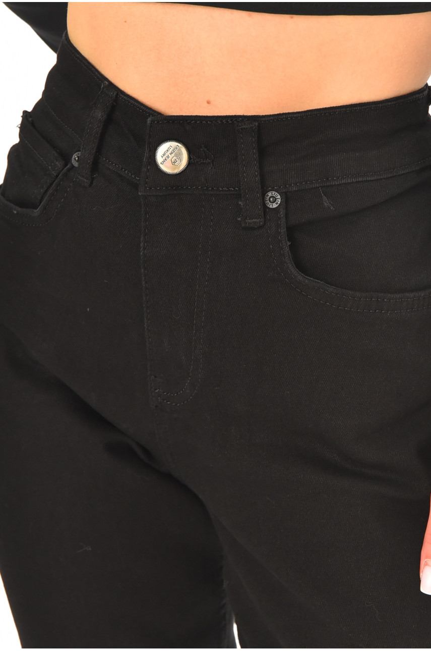 Джинсы женские однотонные черного цвета 00951 210538