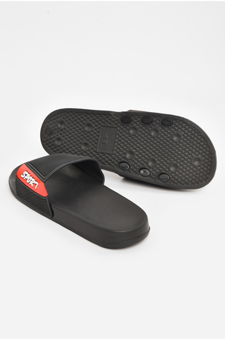 Шлепки мужские черного цвета 3055-к 210541