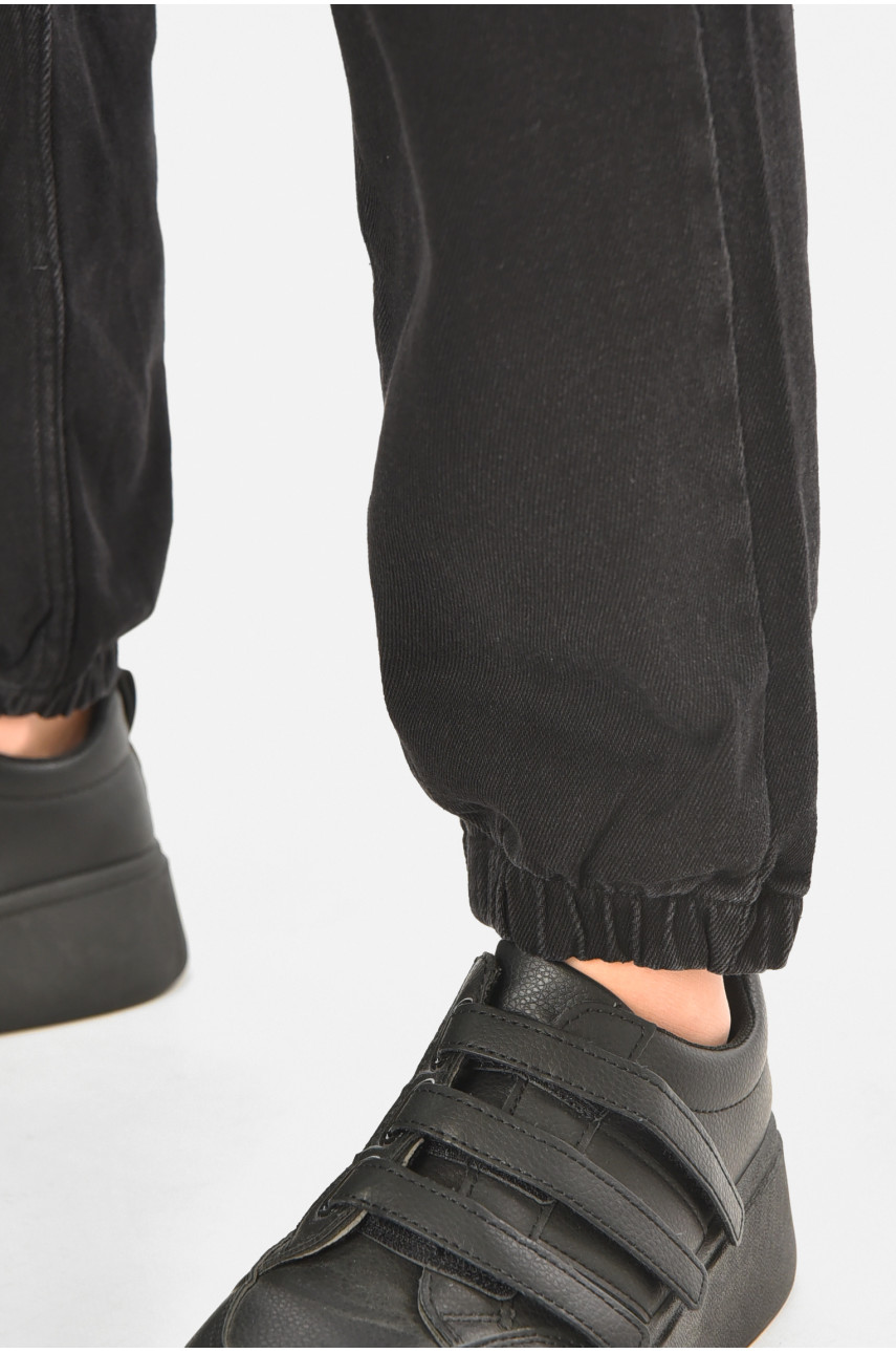 Джинсы женские однотонные черного цвета 1079 210542