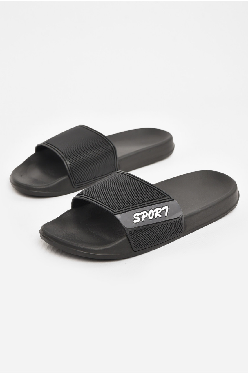 Шлепки мужские черного цвета 3055-с 210543