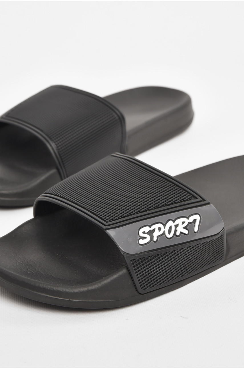 Шлепки мужские черного цвета 3055-с 210543