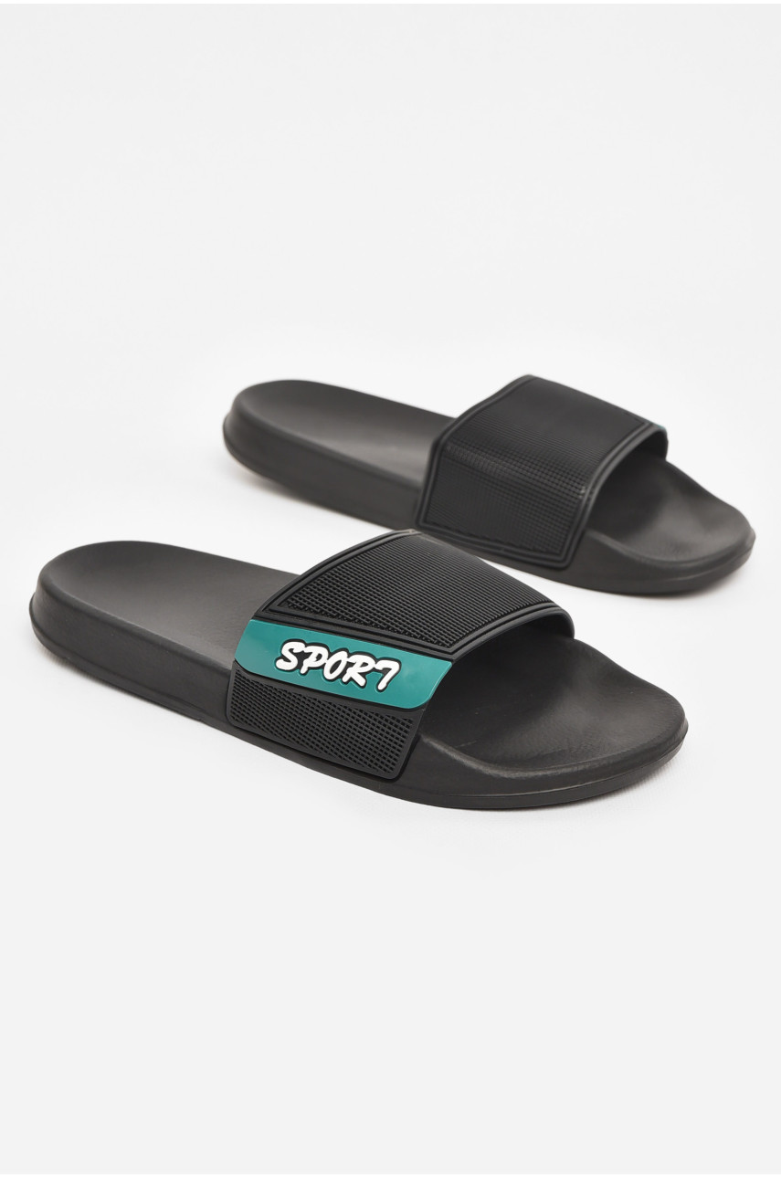 Шлепки мужские черного цвета 3055-з 210544