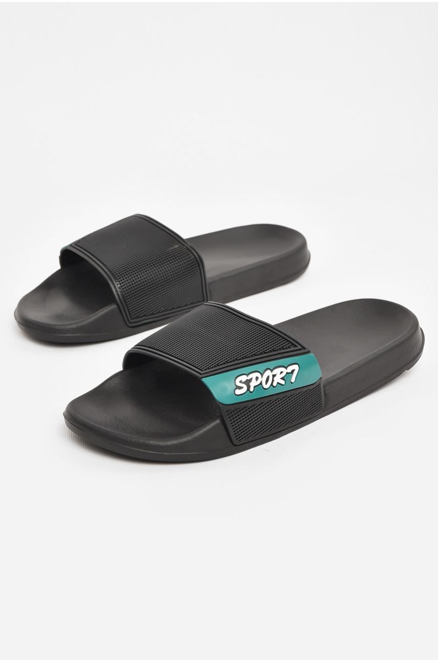 Шлепки мужские черного цвета 3055-з 210544
