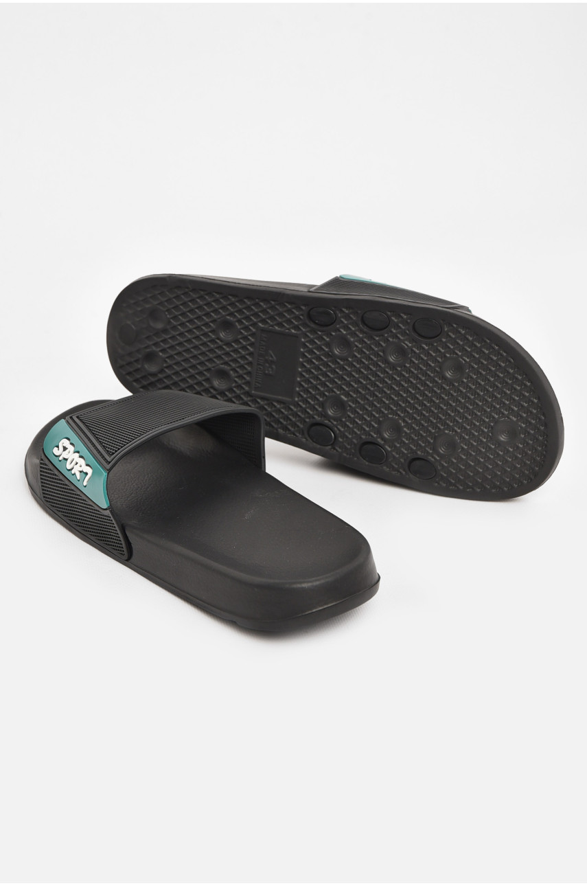 Шлепки мужские черного цвета 3055-з 210544