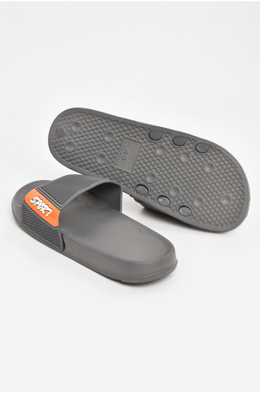 Шлепки мужские серого цвета 210545 Шлепки мужские серого цвета 210545