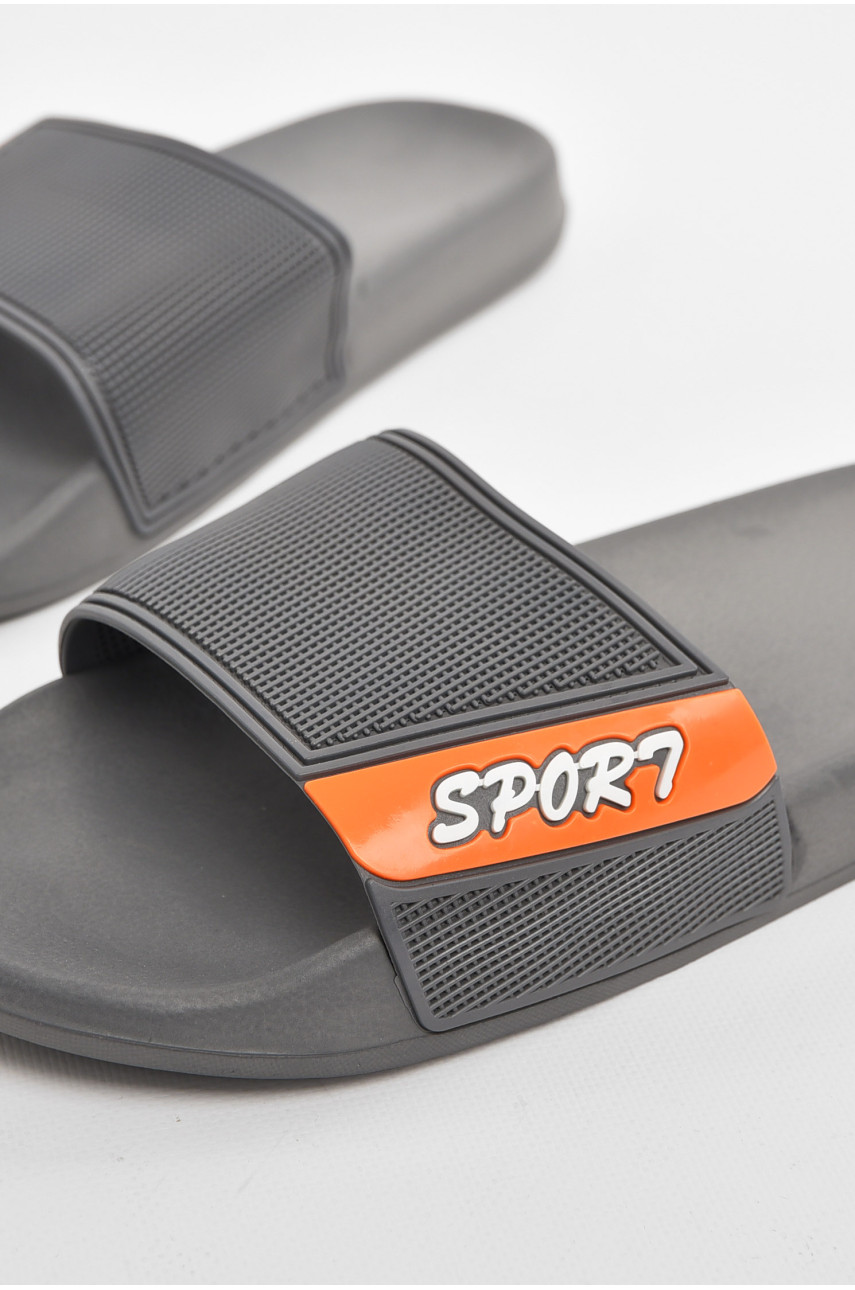 Шлепки мужские серого цвета 210545 Шлепки мужские серого цвета 210545