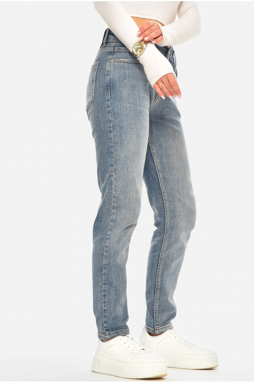 Джинсы женские однотонные синего цвета 1138 210548