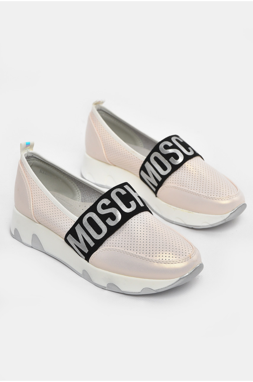 Туфлі-лофери дитячі для дівчинки пудрового кольору 208-2 210549