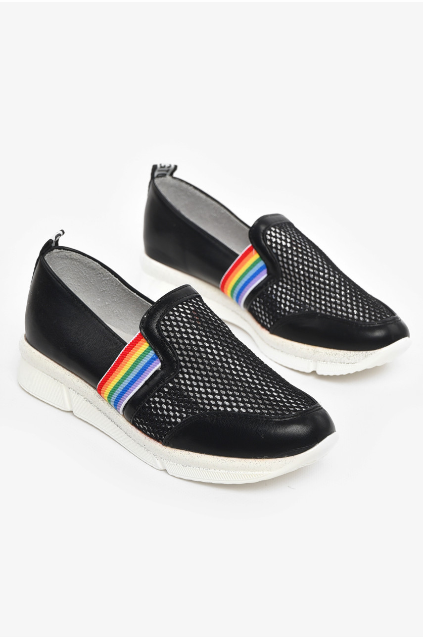 Туфлі-лофери дитячі для дівчинки чорного кольору 207-1 210555