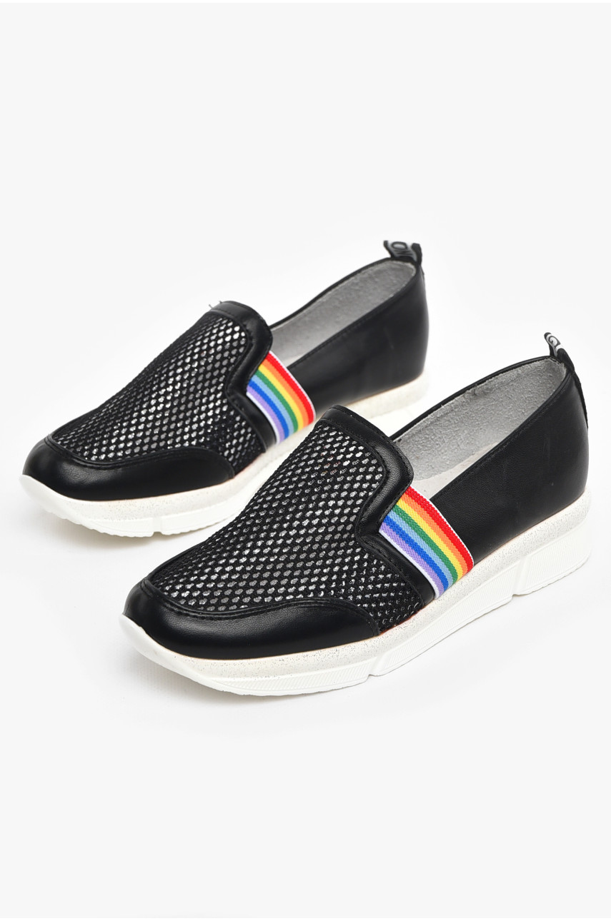 Туфлі-лофери дитячі для дівчинки чорного кольору 207-1 210555