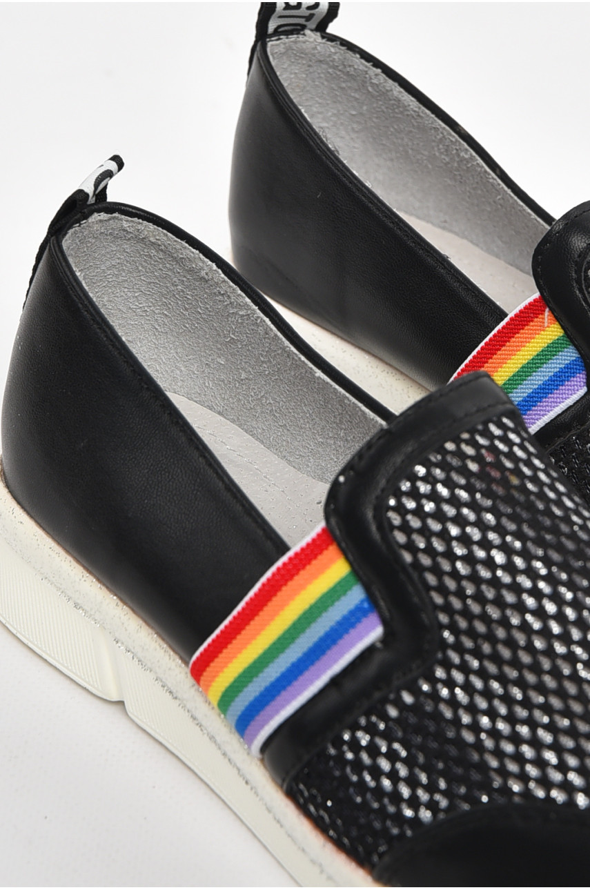 Туфлі-лофери дитячі для дівчинки чорного кольору 207-1 210555