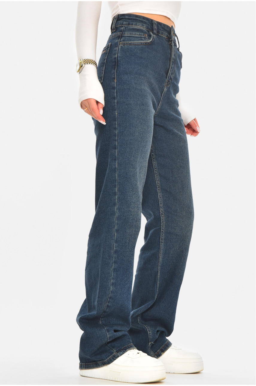 Джинсы женские однотонные тёмно-синего цвета 1116 210558