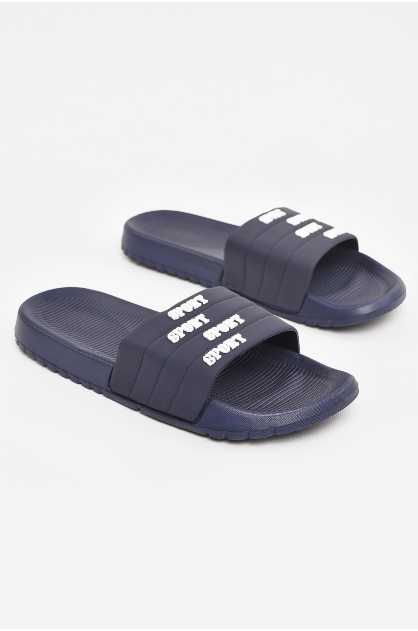 Шлепки мужские синего цвета 953 210559 Шлепки мужские синего цвета 953 210559