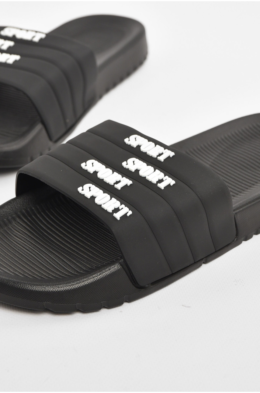 Шлепки мужские черного цвета 953 210560