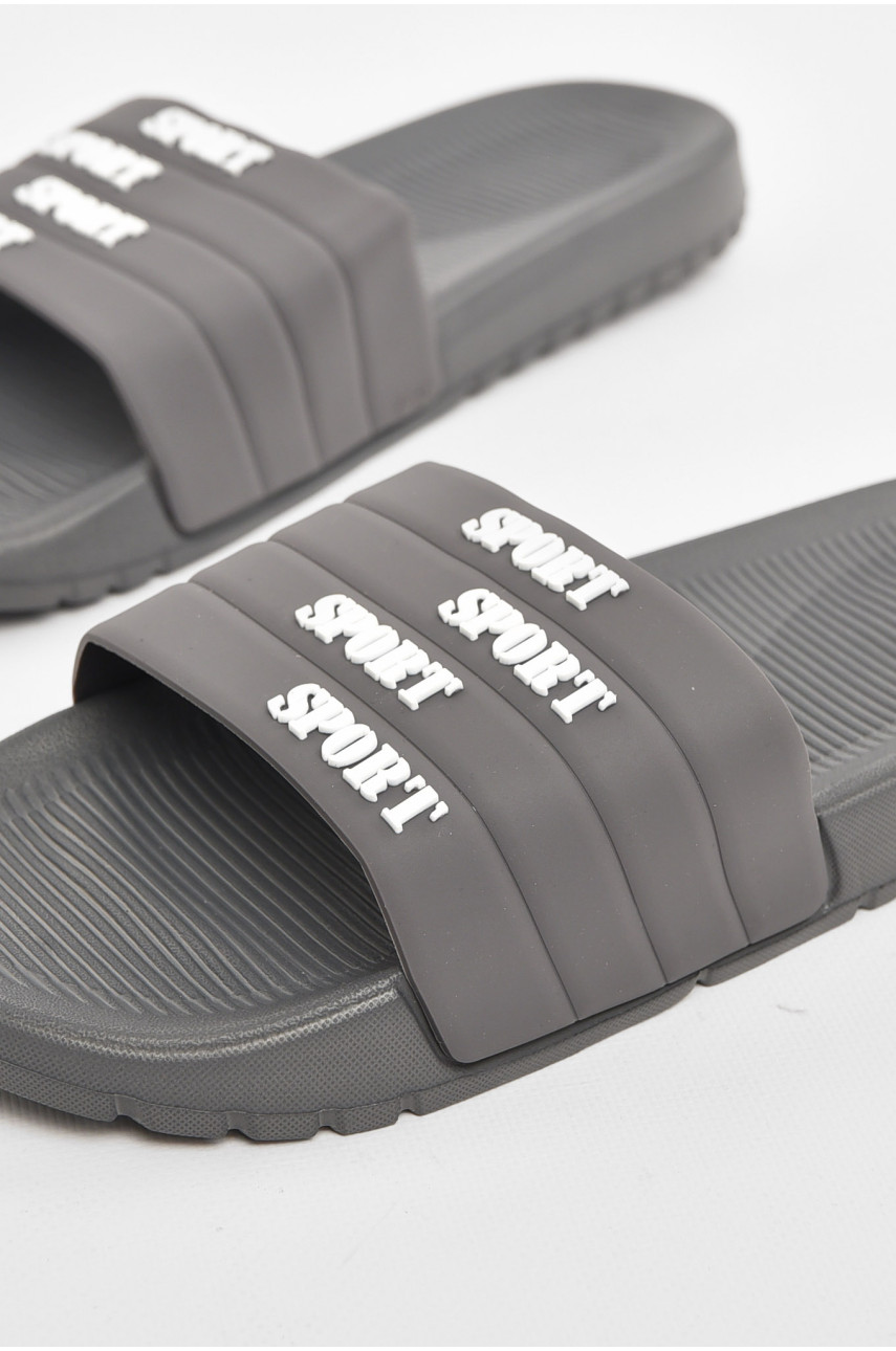 Шлепки мужские серого цвета 953 210561