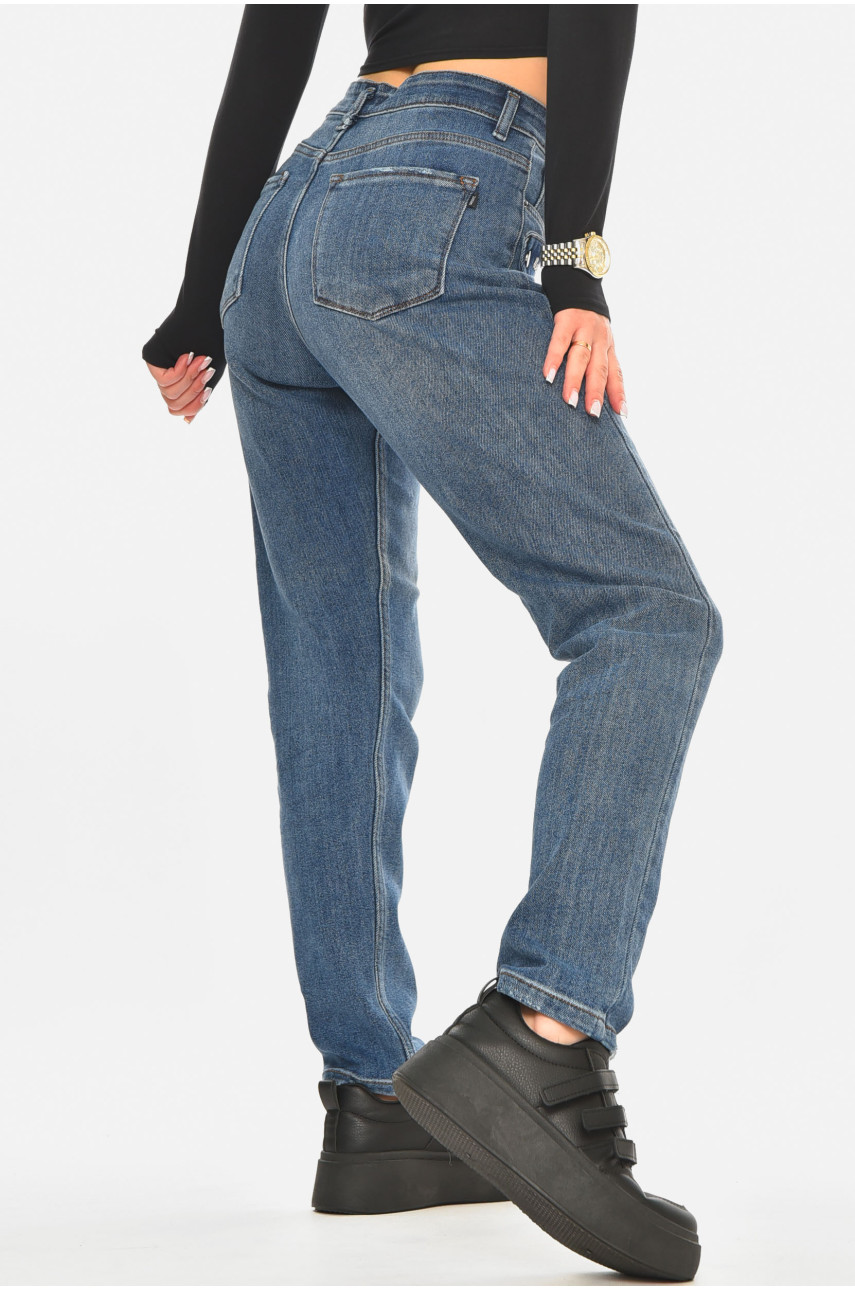 Джинсы женские однотонные тёмно-синего цвета 1951 210563