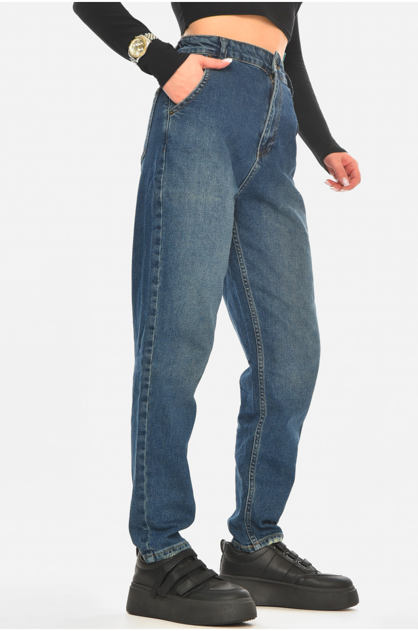 Джинсы женские однотонные синего цвета 4517 210566