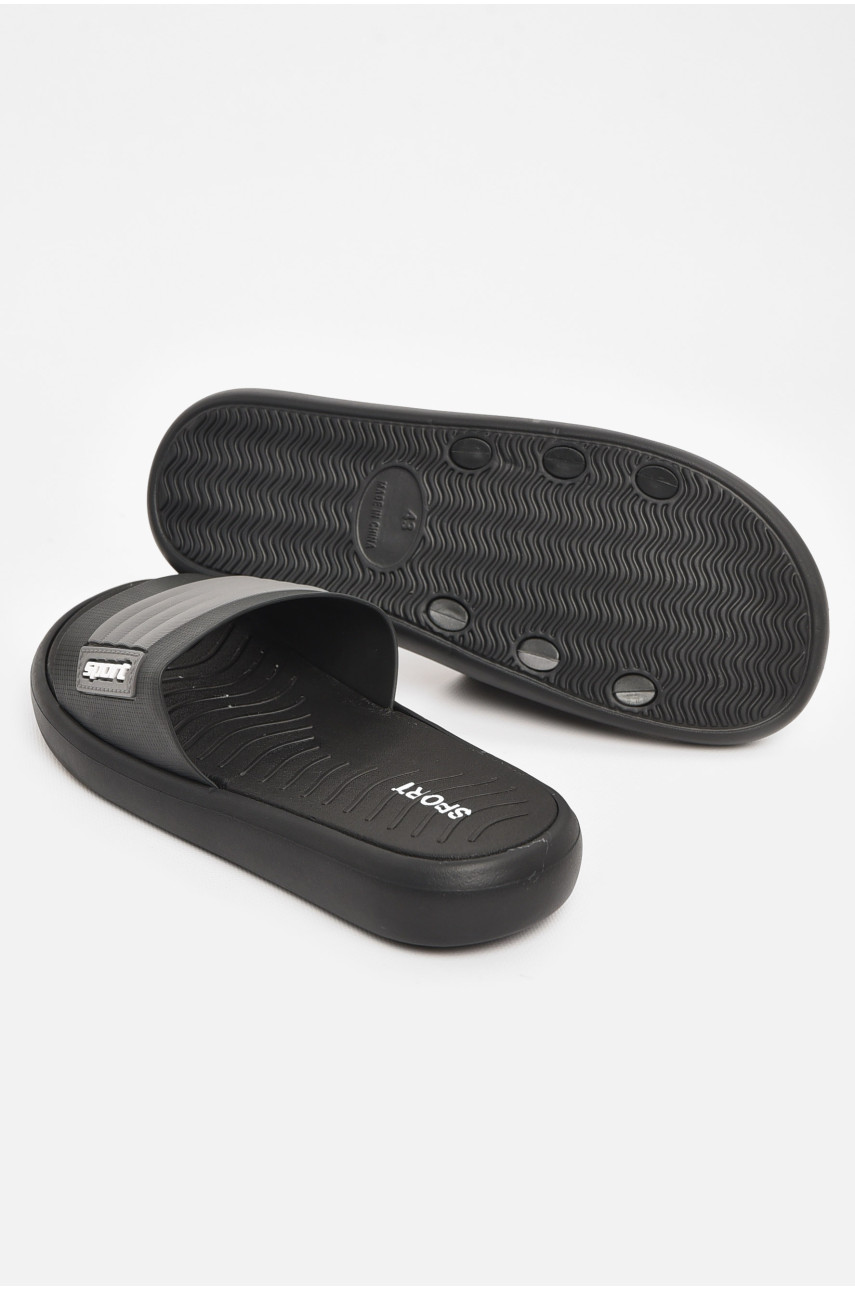 Шлепки мужские черно-серого цвета NUO-2005 210567