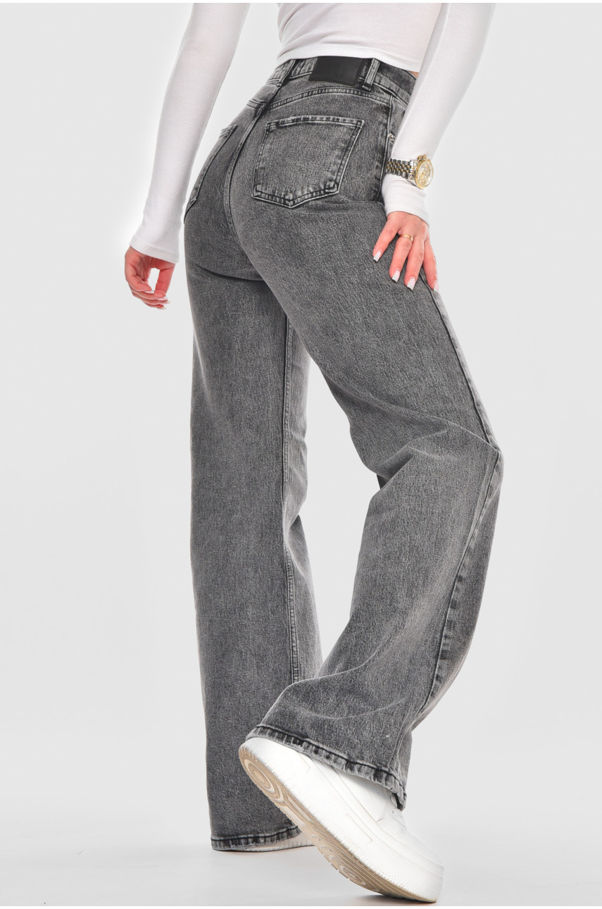 Джинси жіночі однотонні сірого кольору 0160 210571 Джинси жіночі однотонні сірого кольору 0160 210571
