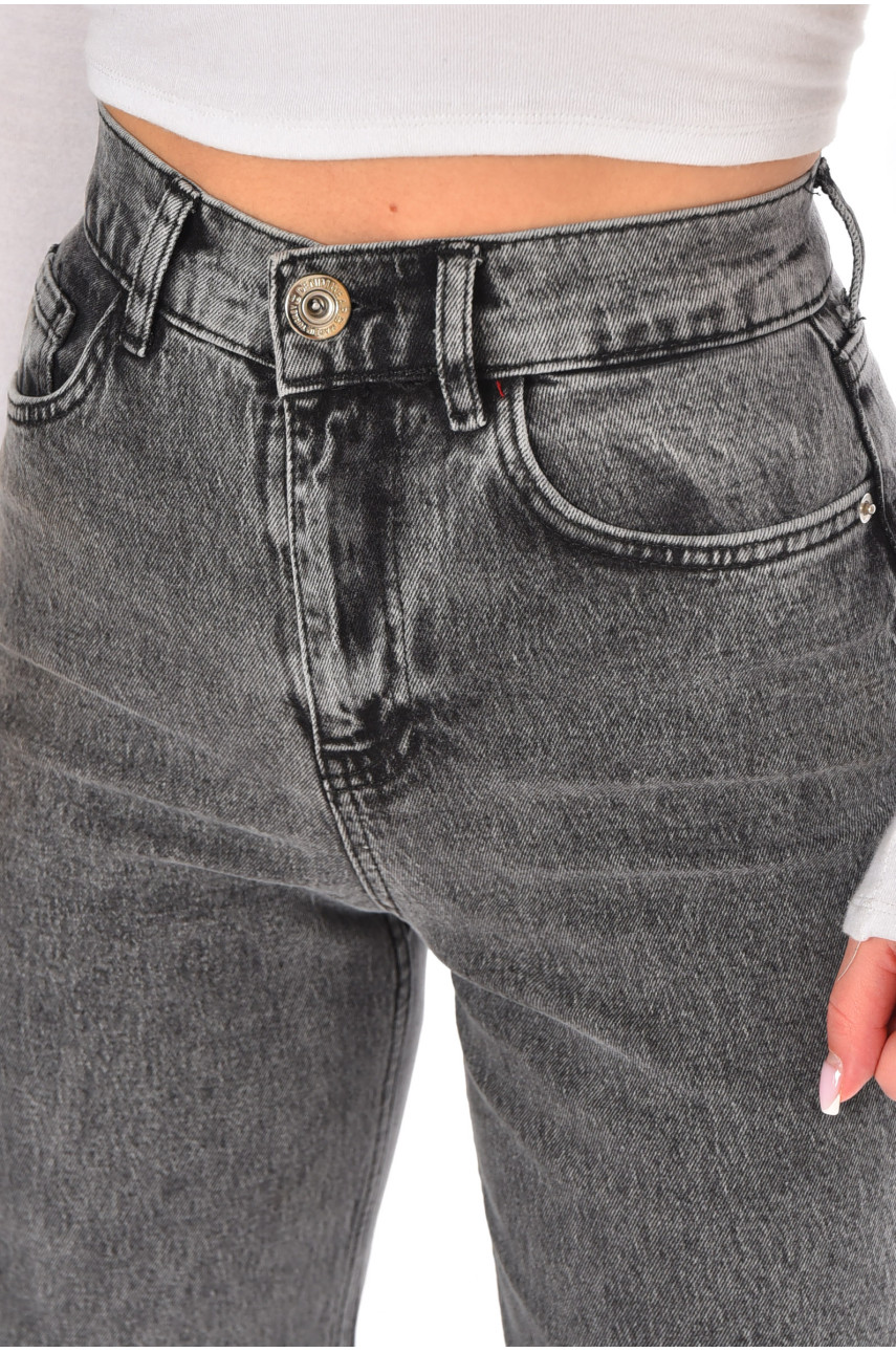 Джинси жіночі однотонні сірого кольору 0160 210571 Джинси жіночі однотонні сірого кольору 0160 210571