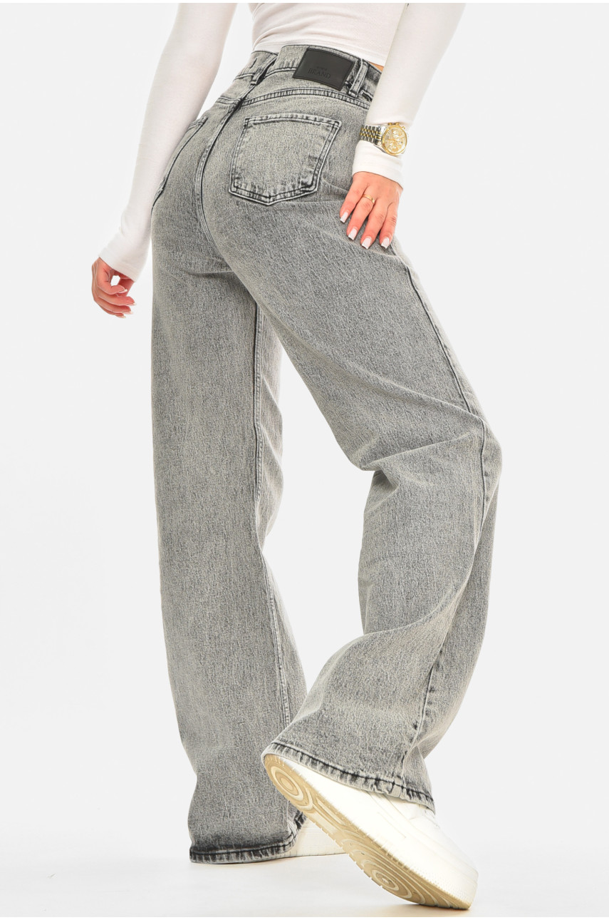 Джинсы женские однотонные светло-серого цвета 0160 210572 Джинсы женские однотонные светло-серого цвета 0160 210572