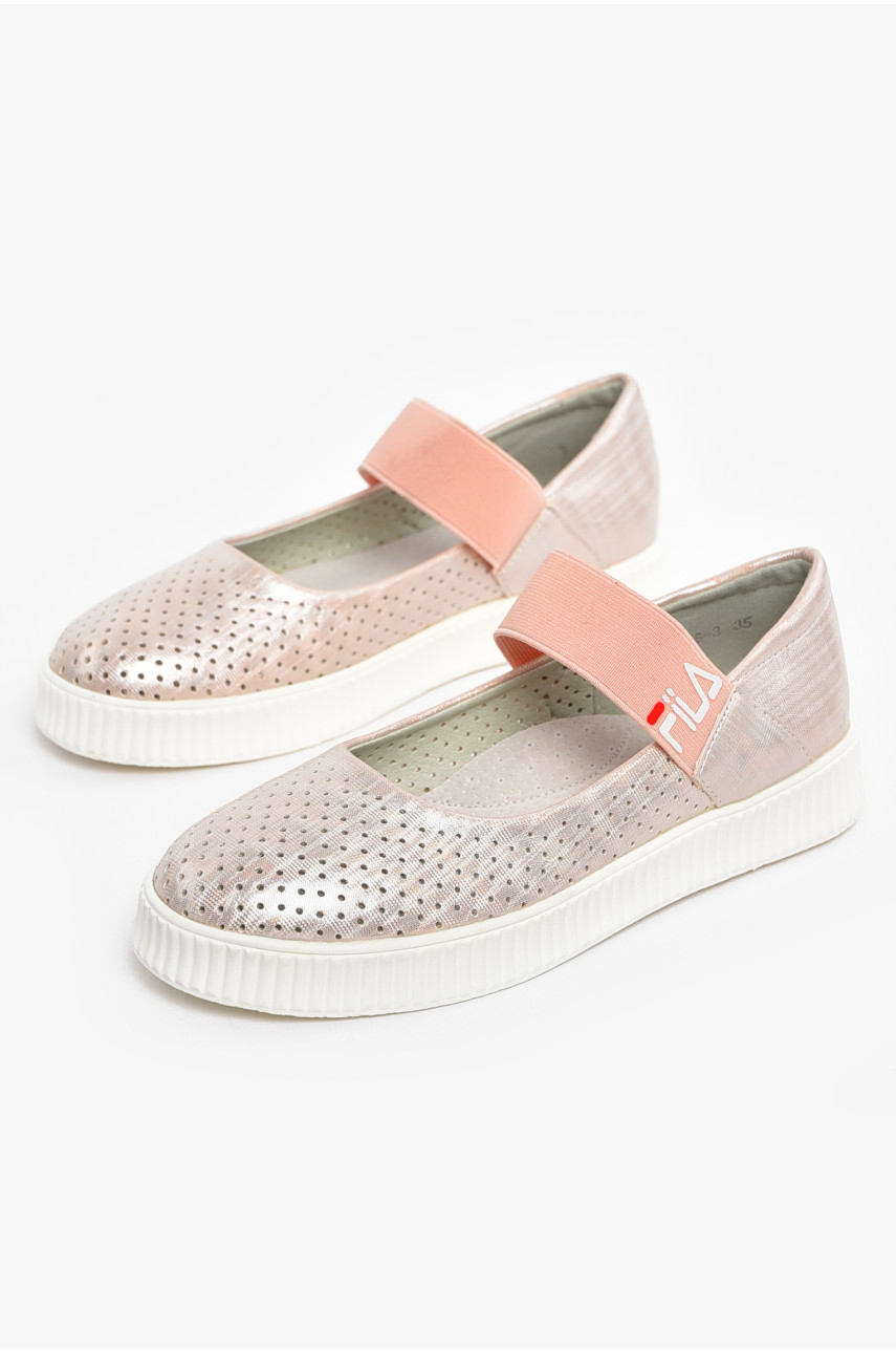 Туфлі-лофери дитячі для дівчинки рожевого кольору 9956-3 210575