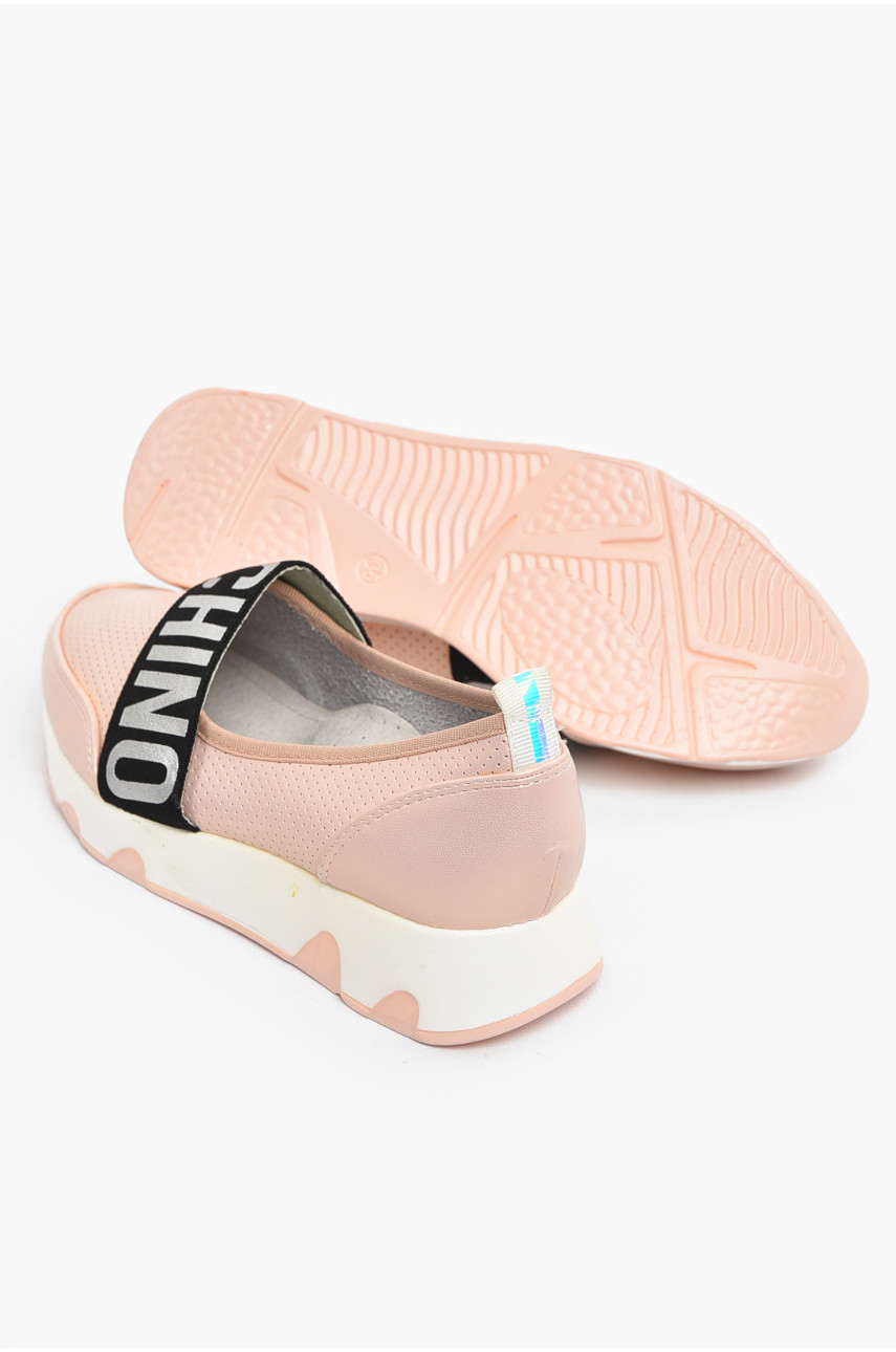 Туфлі-лофери дитячі для дівчинки пудрового кольору 208-3 210576