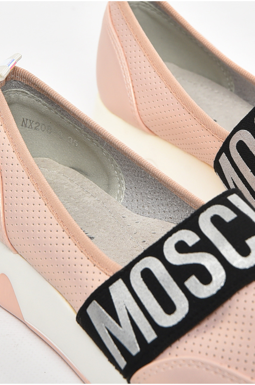 Туфлі-лофери дитячі для дівчинки пудрового кольору 208-3 210576