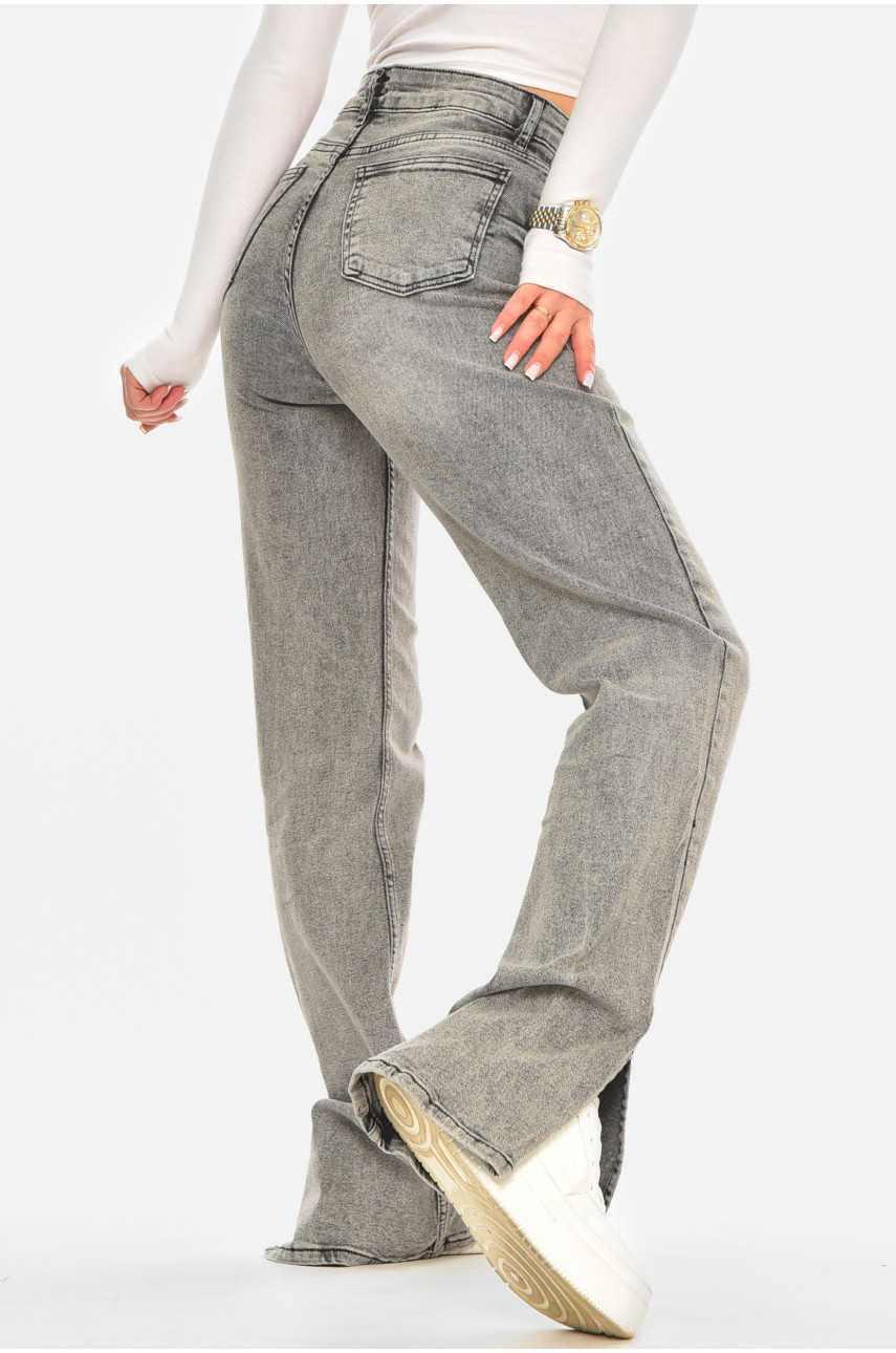 Джинсы женские однотонные серого цвета 00620/2 210583