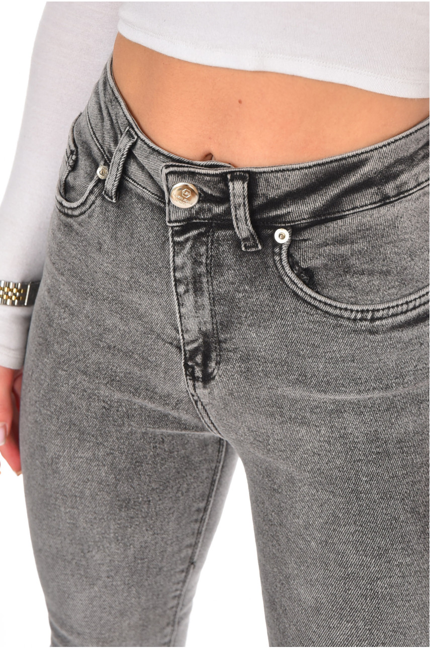 Джинси жіночі однотонні сірого кольору 00580/2 210584