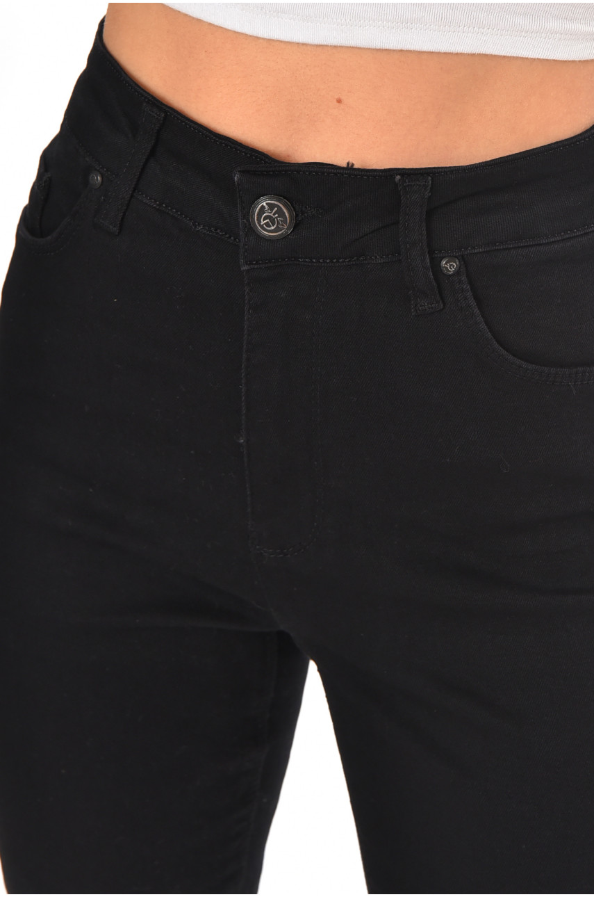 Джинси жіночі однотонні чорного кольору 2003 210587