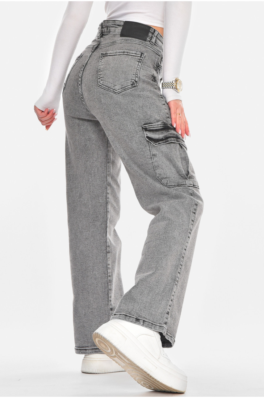 Джинси жіночі однотонні сірого кольору 00946 210595 Джинси жіночі однотонні сірого кольору 00946 210595
