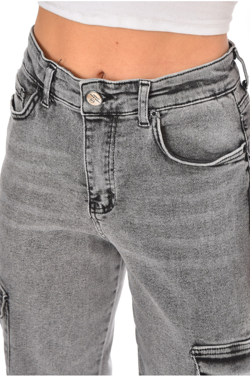 Джинси жіночі однотонні сірого кольору 00946 210595 Джинси жіночі однотонні сірого кольору 00946 210595