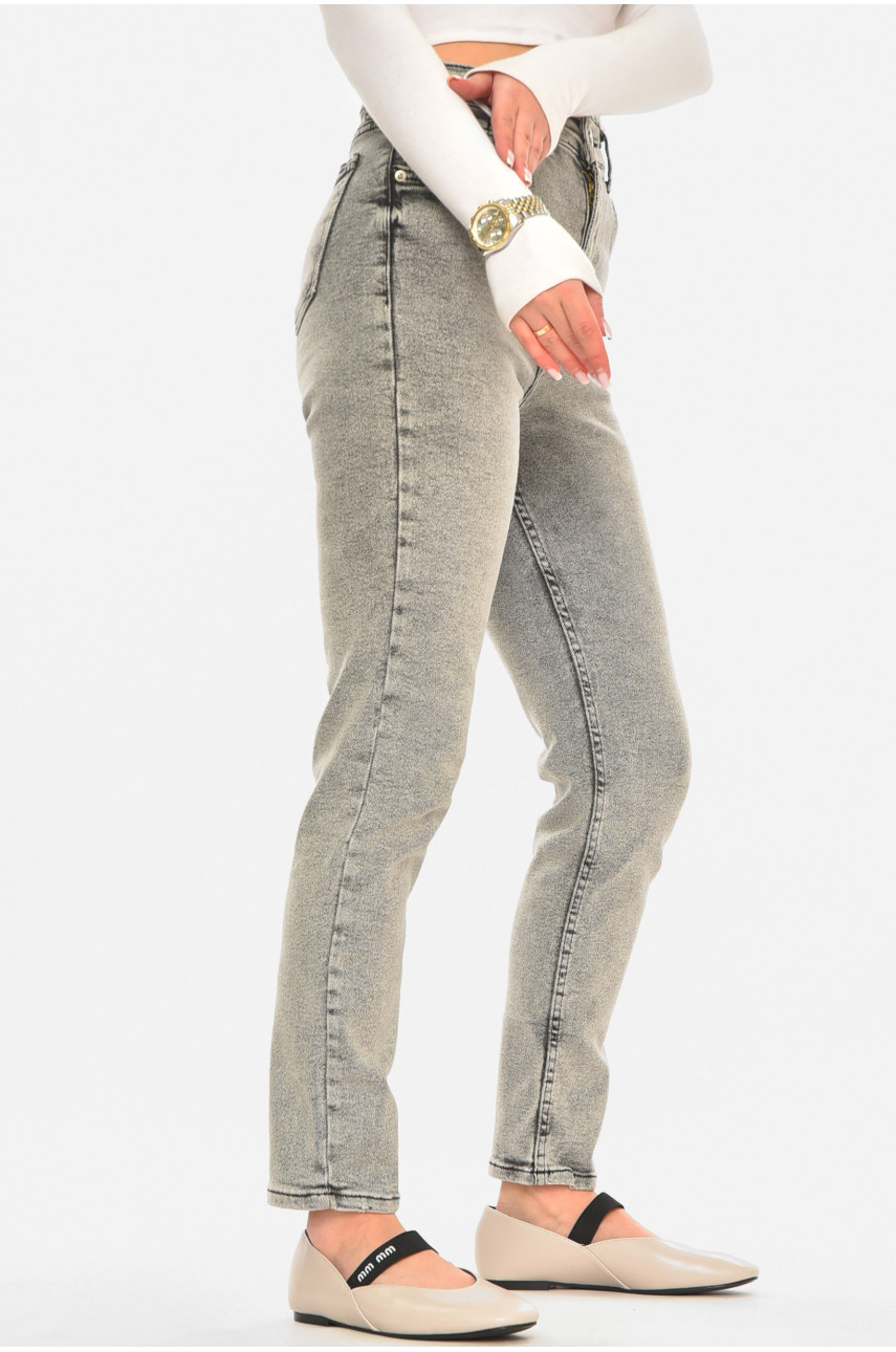 Джинсы женские однотонные серого цвета 00583/2 210597