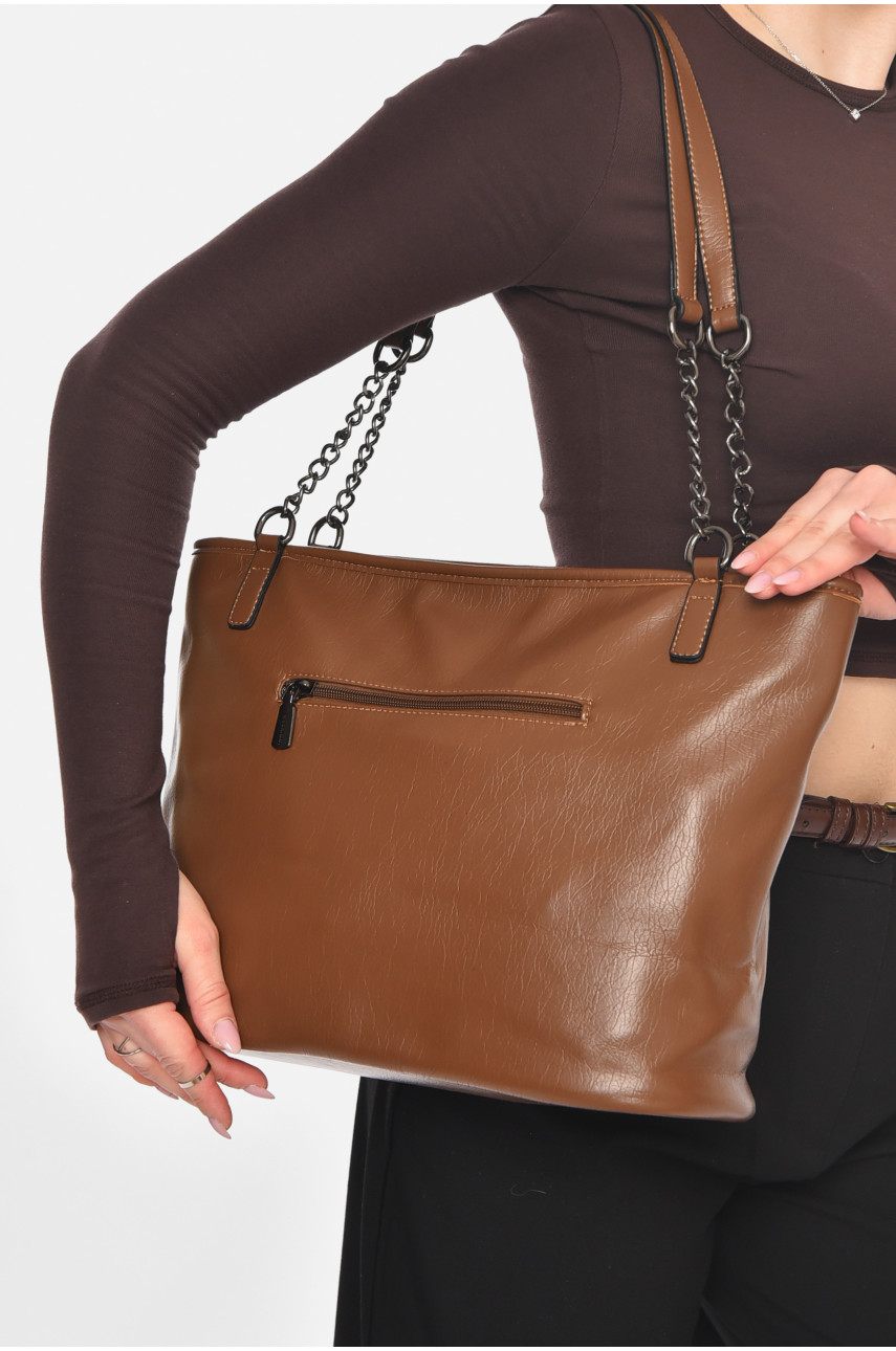 Сумка женская из экокожи коричневого цвета МН-39966 210600