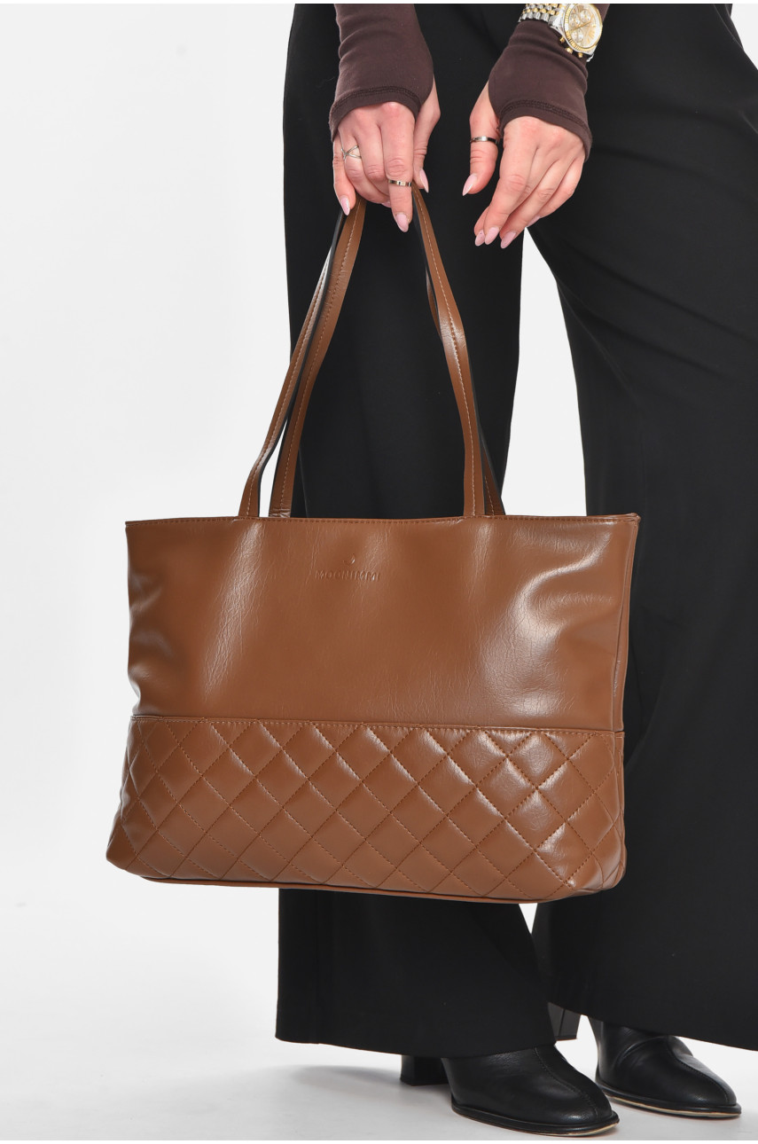 Сумка женская из экокожи коричневого цвета МН-6340 210602