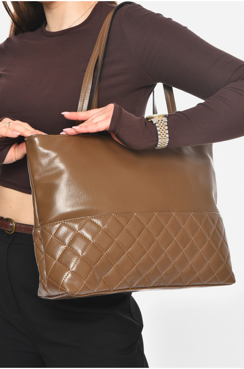 Сумка женская из экокожи цвета хаки МН-6340 210604