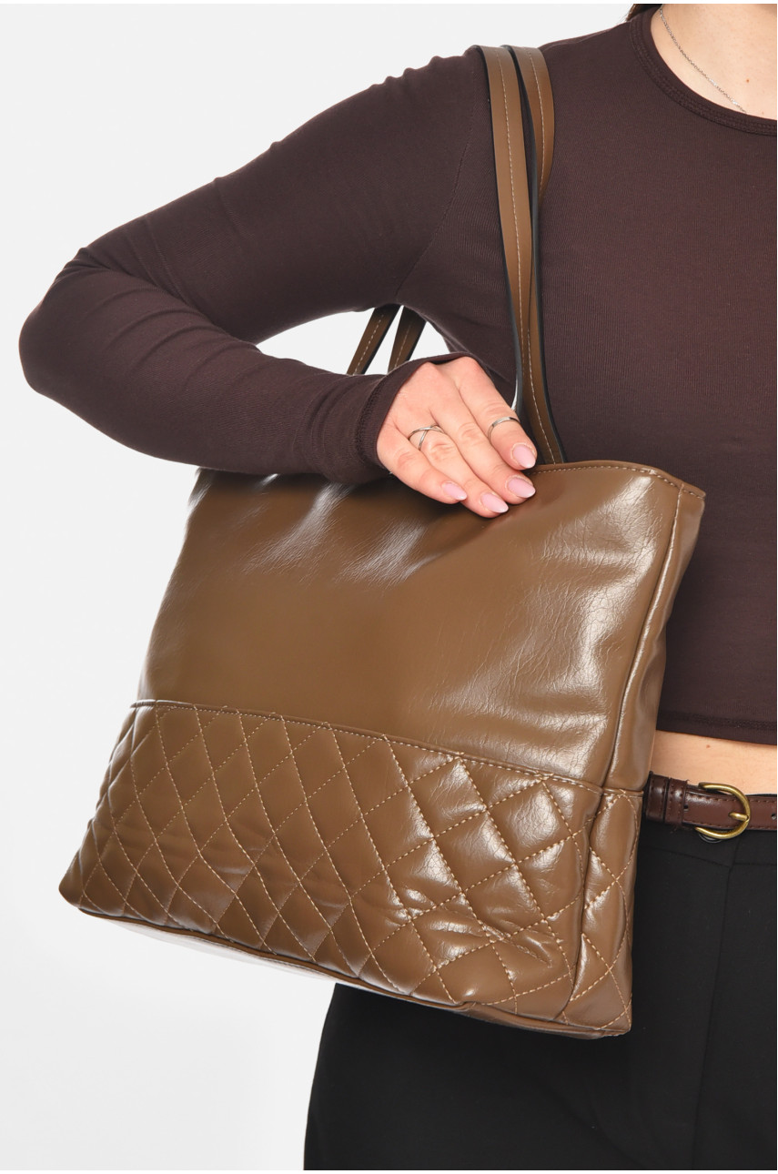 Сумка женская из экокожи цвета хаки МН-6340 210604