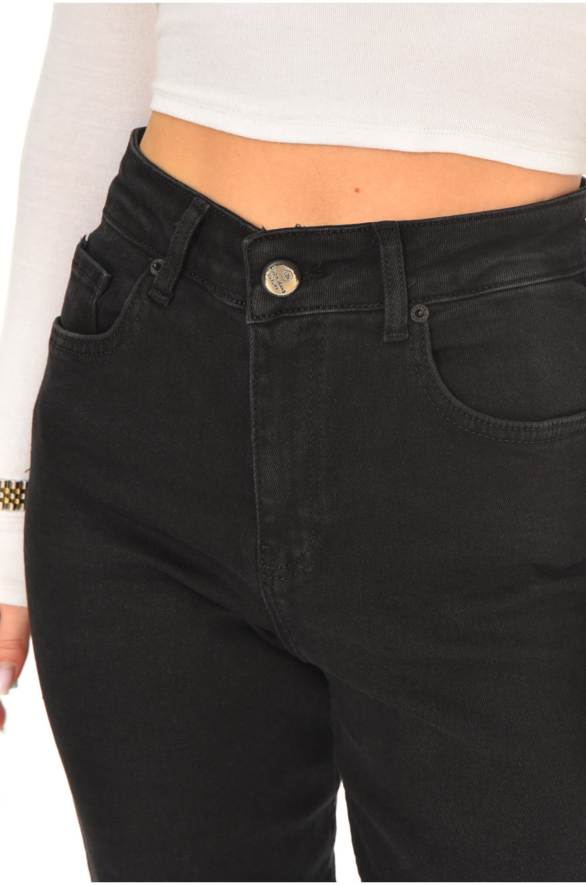 Джинсы женские однотонные черного цвета 00761 210606
