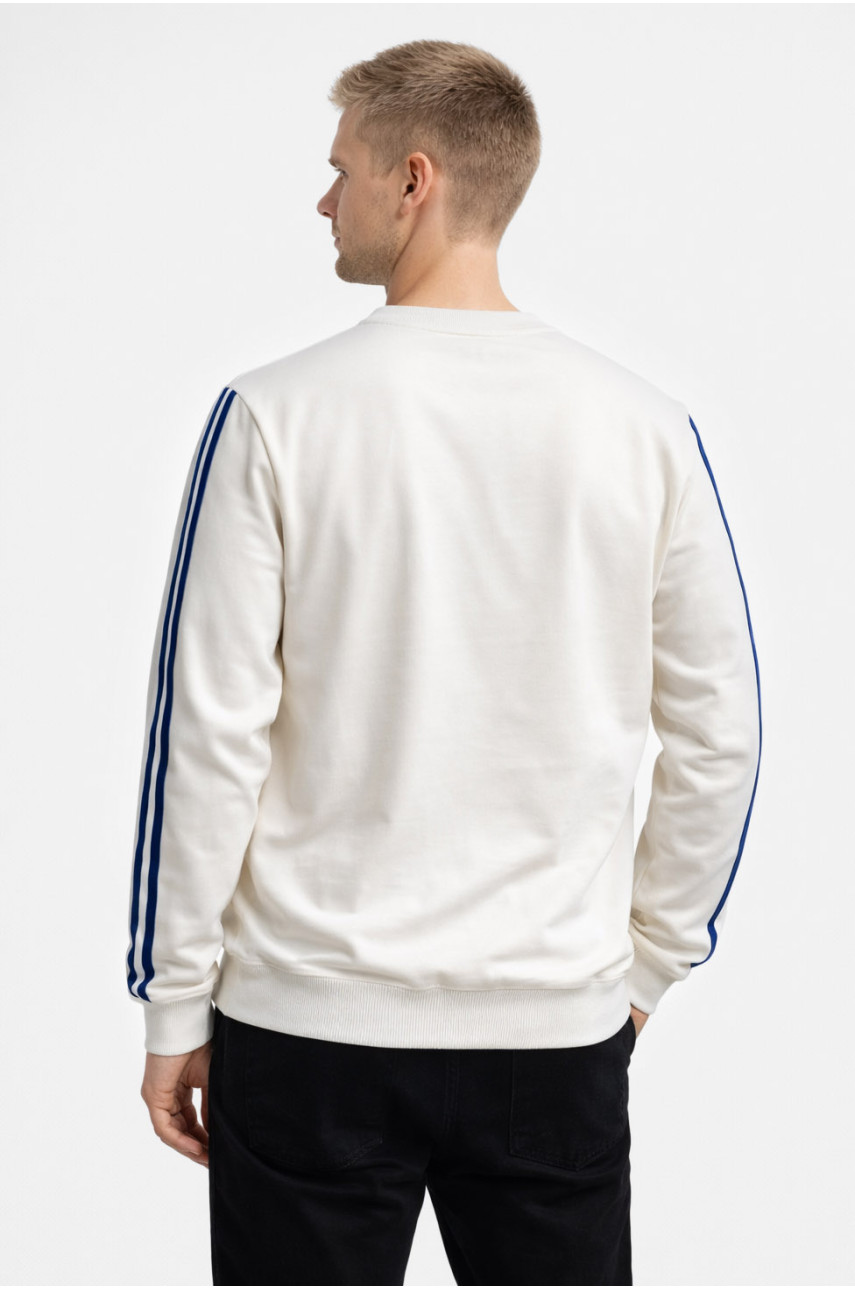 Світшот чоловічий білого кольору з принтом 7719 210610