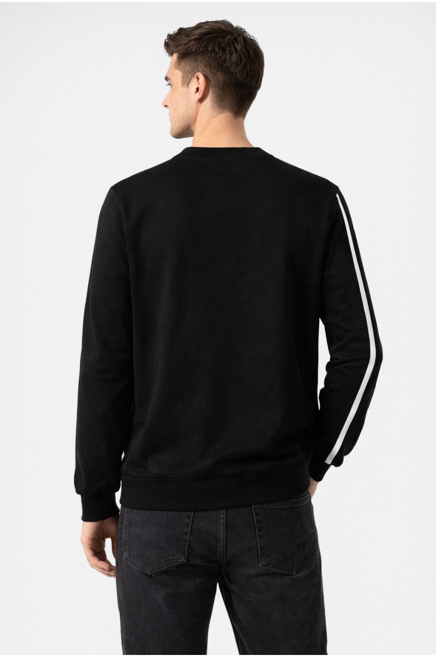 Свитшот мужской черного цвета с принтом 7719 210611 Свитшот мужской черного цвета с принтом 7719 210611