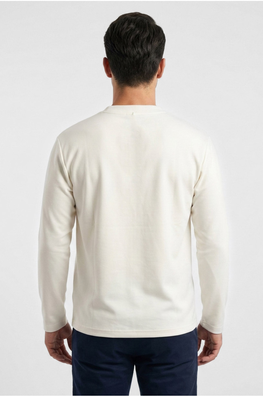 Світшот чоловічий білого кольору з принтом 7716 210617