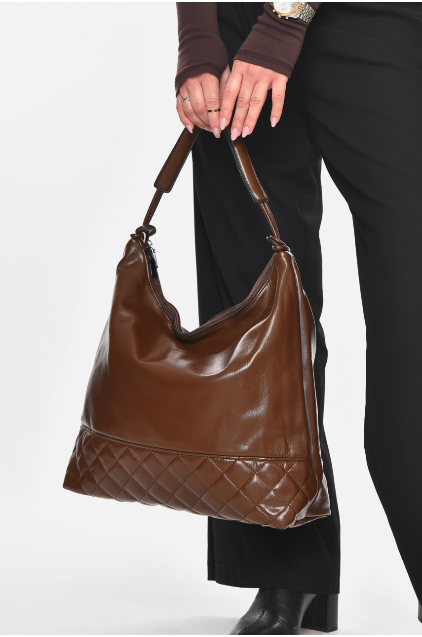 Сумка женская из экокожи коричневого цвета МН-39983 210624