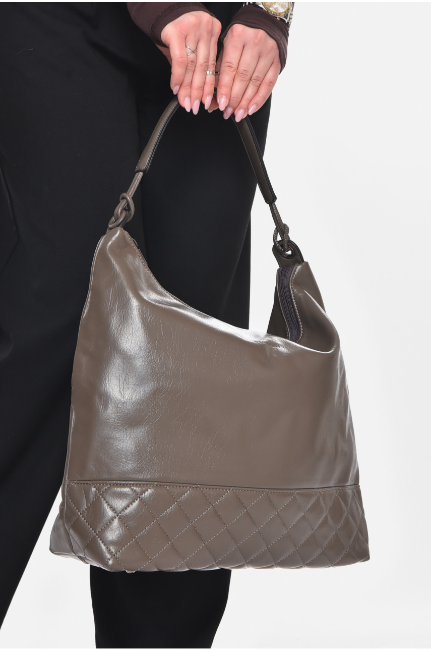 Сумка женская из экокожи серого цвета МН-39983 210625