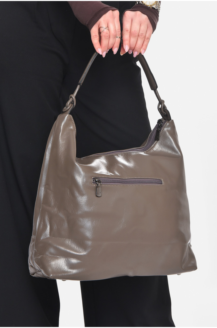 Сумка женская из экокожи серого цвета МН-39983 210625