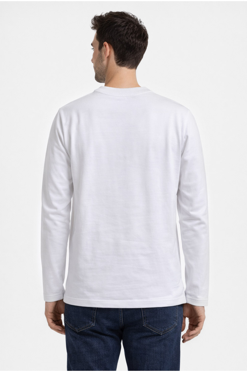 Світшот чоловічий білого кольору з принтом 7712 210633