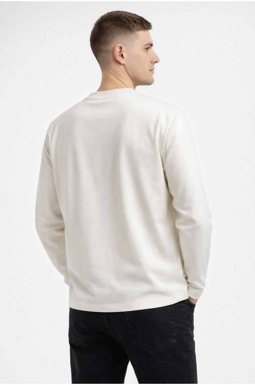 Світшот чоловічий білого кольору з принтом 7718 210635